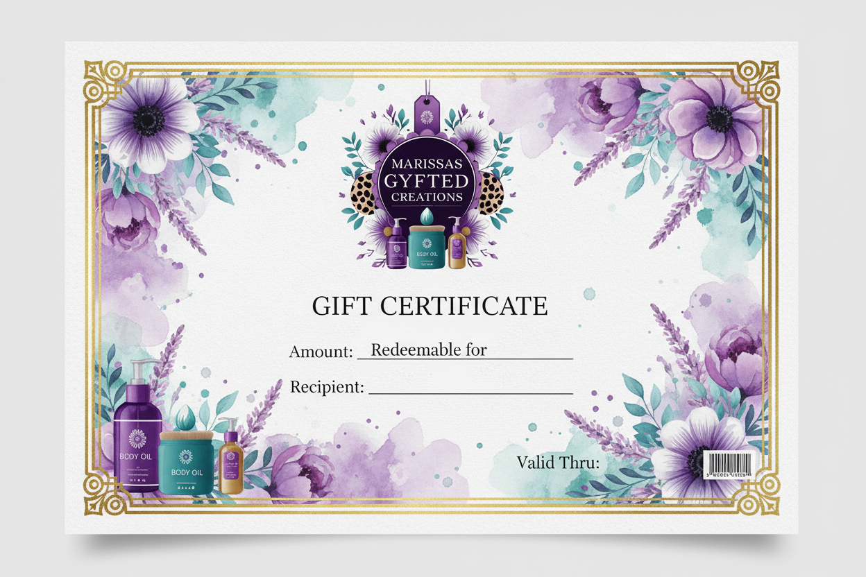 Marissas Gyfted Creations Gift card